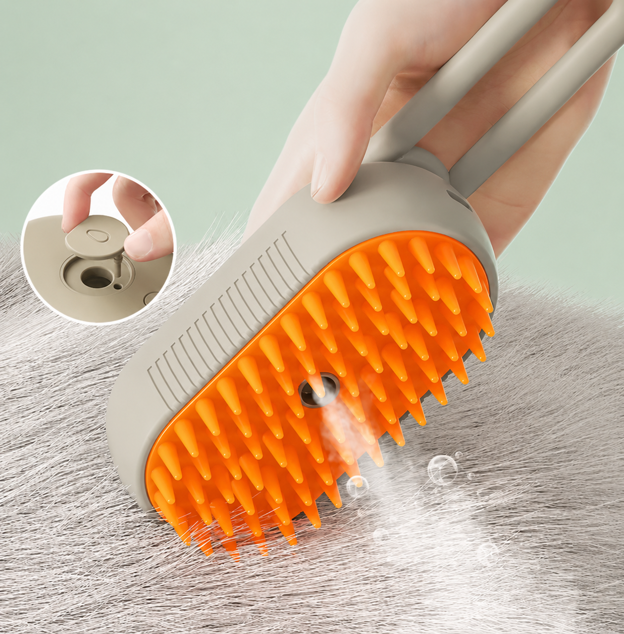 Brosse douce 3-en-1 pour animaux